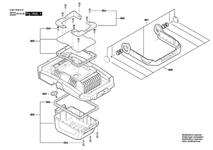 Part Location Diagram of 16055002GW Bosch Tool PROTECTIVE COVER