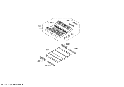 Part Location Diagram of 00776597 Bosch CUTLERY DRAWER