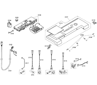 Control Panel Diagram and Parts List for WFMC220BUC 15 Bosch Washer