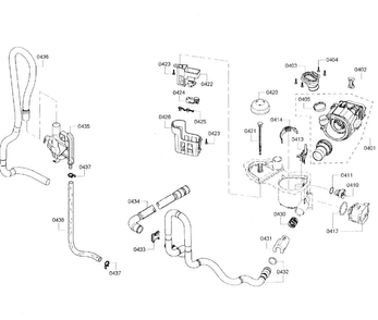 Pump Assy Diagram and Parts List for SHE3AR72UC 07 Bosch Dishwasher