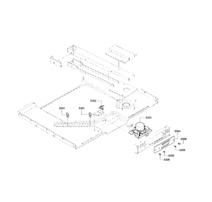 Latch Assy Diagram and Parts List for HDI8054U 01 Bosch Range
