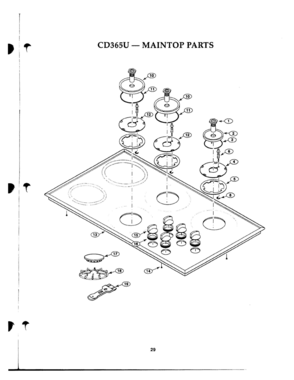28 - MAINTOP PARTS Diagram and Parts List for CD365UW  Bosch Range