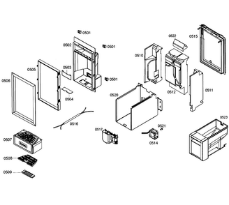 Dispenser Diagram and Parts List for T24ID80NRP 99 Thermador Freezer