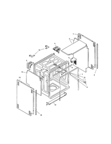 Tank Assembly Diagram and Parts List for SHI6802UC 06 Bosch Dishwasher