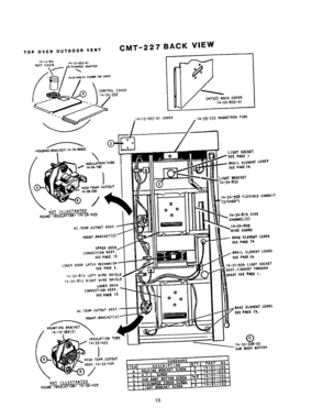 11 - CMT-227 BACK VIEW Diagram and Parts List for CMT-127  Bosch 