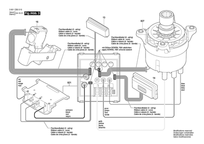 Figure 3 Diagram and Parts List for 3601CB0010 GCS18V-230 Bosch Circular Saw