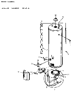 Replacement Parts Diagram and Parts List for 153335950  Kenmore Water Heater