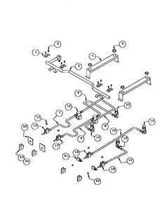 Manifold Assembly Sequence Diagram and Parts List for RDDS30V  Thermador Range