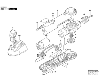 Part Location Diagram of 2610011033 Bosch Tool DIRECTIONAL BUTTON