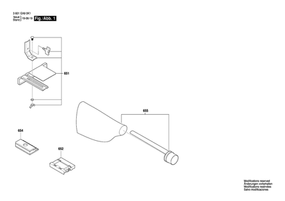 Diagram 2 Diagram and Parts List for GHO700 3 601 EA9 0K1 Bosch Planer Jointer