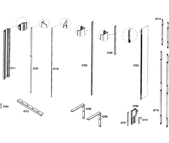 Installation Diagram and Parts List for T36IT71FN 25 Thermador Refrigerator