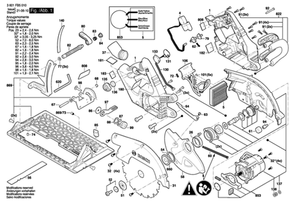 Bosch Gks18v-25cn Diagram and Parts List for GKS18V-25CN  Bosch Circular Saw