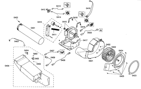Motor/heater Diagram and Parts List for WTMC8320US 05 Bosch Dryer