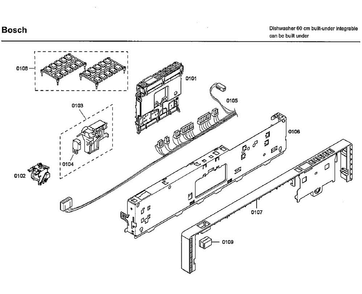 Control Panel Diagram and Parts List for SHX46L15UC 55 Bosch Dishwasher