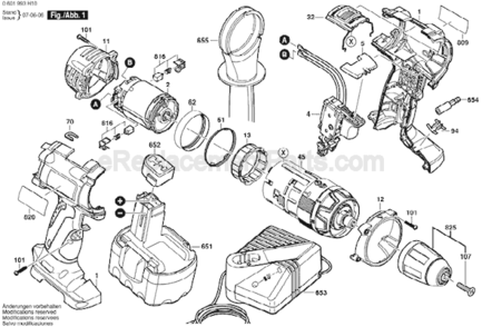 Part Location Diagram of 2600510012 Bosch Tool CAP-HANDLE