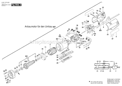 Page B Diagram and Parts List for 1575 0601575034 Bosch Multi-Tool