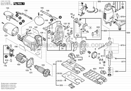 Part Location Diagram of 2600100123 Bosch Tool SHIM