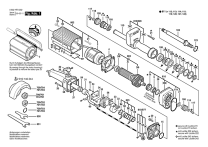 Part Location Diagram of 3607031292 Bosch Bearing Flange
