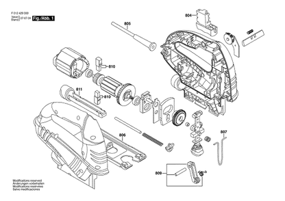 Bosch 4290 (F012429001) Diagram and Parts List for 4290 F012429001 Bosch Jig Saw