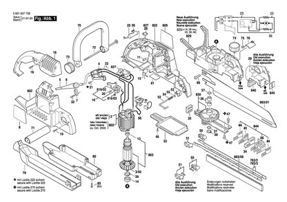 Diagram Diagram and Parts List for GFZ16-35AC 0 601 637 739 Bosch Table Saw Accessories