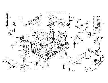 Base/power cord Diagram and Parts List for SHX863WB5N 01 Bosch Dishwasher
