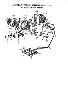 Section 4 Diagram and Parts List for HTDI54  Thermador Range Hood