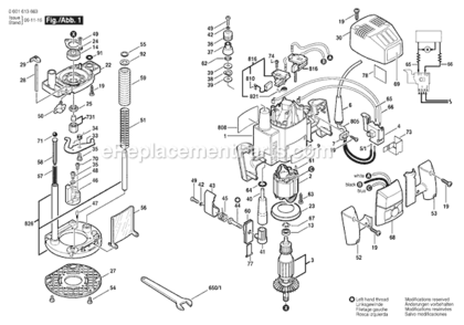 Part Location Diagram of 2610997099 Bosch Tool COVER PLATE