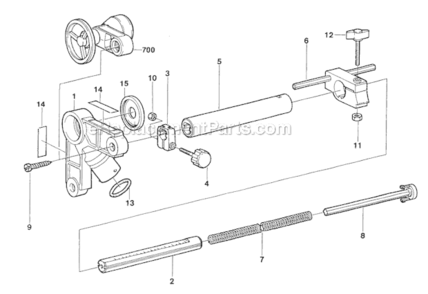 Part Location Diagram of 1614611003 Bosch Compression Spring