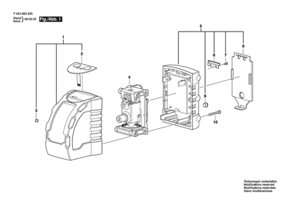 Section 1 Diagram and Parts List for 48-M2XT F034063509 Bosch Laser Level