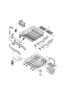 Racks Diagram and Parts List for SHU9912UC 11 Bosch Dishwasher