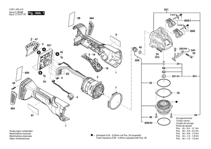 Part Location Diagram of 160111A93M Bosch Nameplate