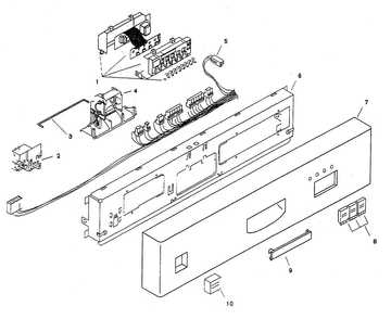 Fascia Panel Diagram and Parts List for SHU3305UC 06 Bosch Dishwasher
