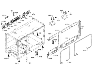 Cabinet Diagram and Parts List for PRD486GDHC 09 Thermador Range