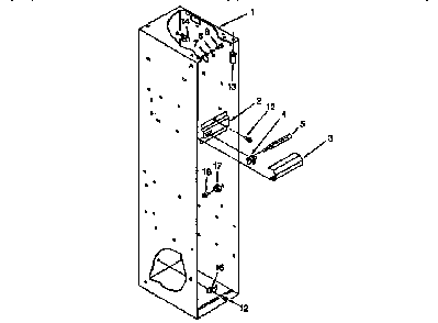 Freezer Liner Diagram and Parts List for TSS48QBW00  Thermador Refrigerator