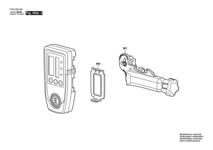 Section 1 Diagram and Parts List for 57-LD90 F034069400 Bosch Laser Level
