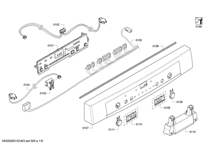 Diagram 1 Diagram and Parts List for SHE6AP02UC-06  Bosch Dishwasher