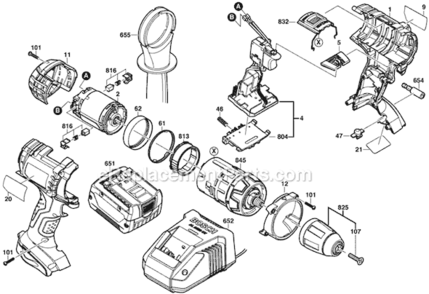 Part Location Diagram of 2601115646 Bosch Tool LABEL