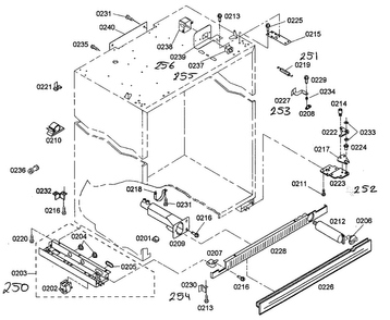 Cabinet Parts Diagram and Parts List for KBUIT4855E01  Thermador Refrigerator