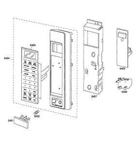 Microwave Panel Diagram and Parts List for HBL5760UC 02 Bosch Microwave
