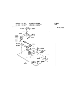 Lower Internal Panel Diagram and Parts List for HBL452AUC 01 Bosch Wall Oven