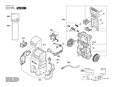 Part Location Diagram of F016F04998 Bosch Tool WARNING LABEL