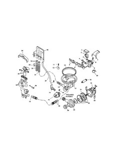 Components Assembly Diagram and Parts List for SHU5312UC 12 Bosch Dishwasher