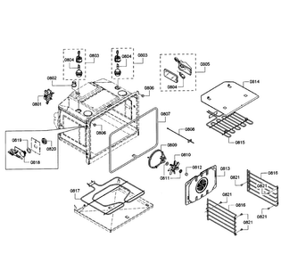Oven Assy Diagram and Parts List for HBL8750UC 11 Bosch Microwave Oven Combo