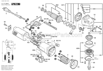 Part Location Diagram of 1605108251 Bosch Motor Housing