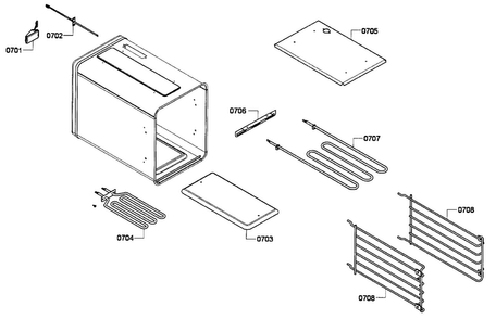 Small Oven Diagram and Parts List for PRD486EDPG 01 Thermador Range