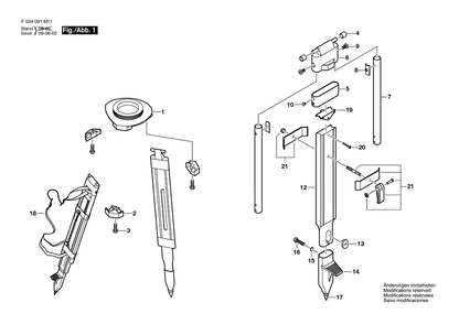Diagram Diagram and Parts List for WDF25 (Orange)(F 034 091 M12) Bosch Tool Stand & Cart