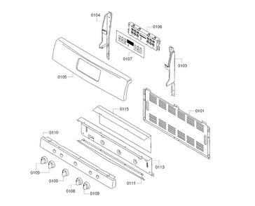Control Panel Diagram and Parts List for HGS3063UC 10 Bosch Range