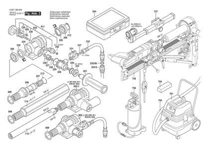 Section 2 Diagram and Parts List for 0601189639  Bosch Drill