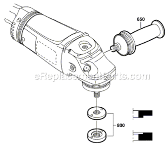 Page B Diagram and Parts List for 1853-5 0601852B61 Bosch Angle Grinder
