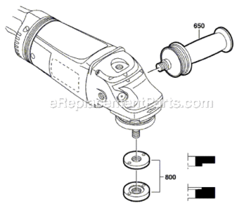 Page B Diagram and Parts List for 1853-6 0601852B39 Bosch Angle Grinder